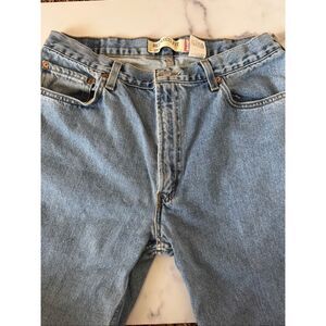 Levi 550 Strauss 38x34 men’s classic blue jeans 100% cotton relaxed fit